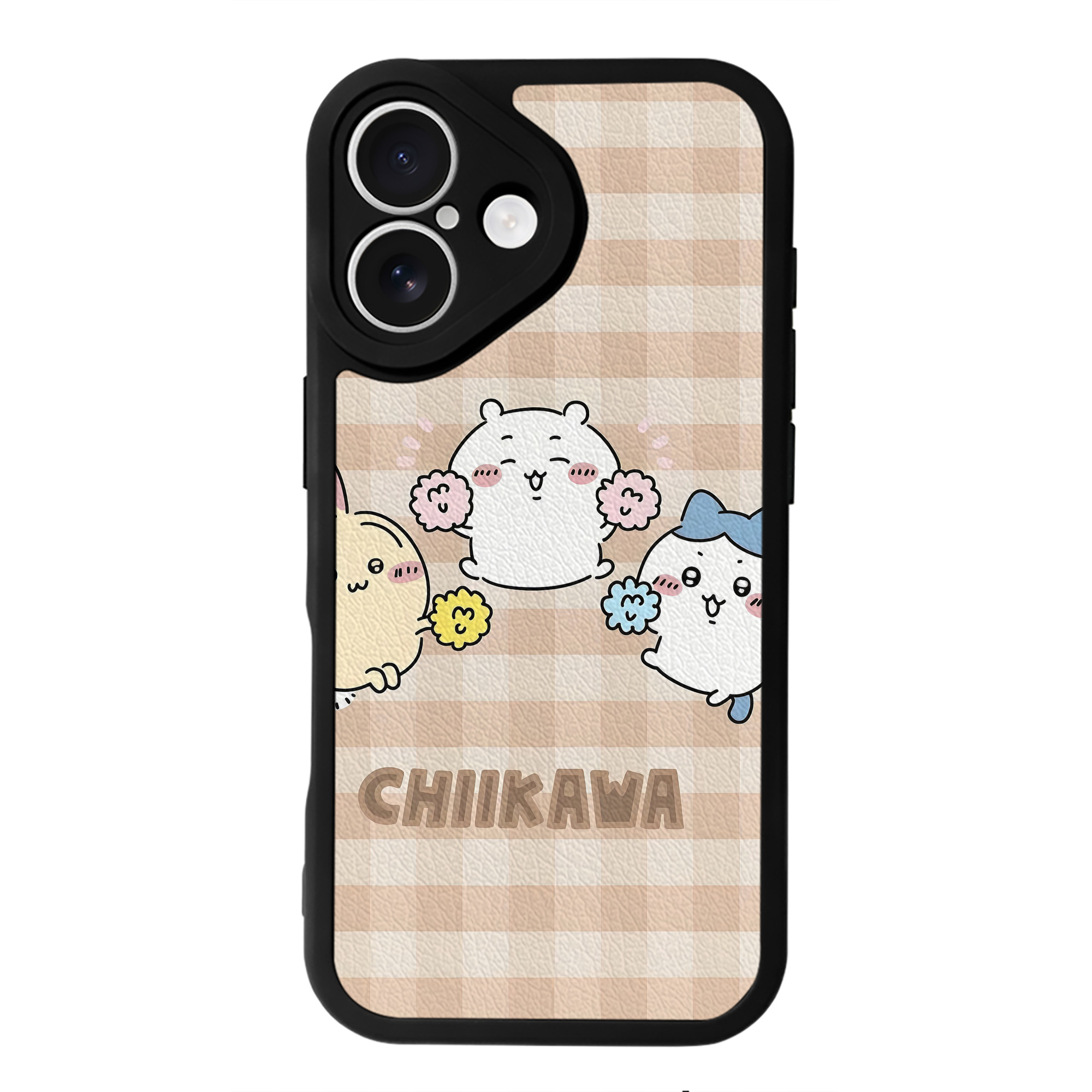 （画像用） ちいかわ Chii-kawa 【iPhone 16シリーズ対応】シリコンスマホケース（レザー調） 材質：シリコン